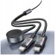 Kabel USB Usams USB-C - 2x USB-C Czarny 2