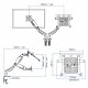 North Bayou Uchwyt biurkowy na monitor 10" - 27" i laptopa (H160-FP) 11