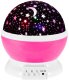 LeanToys Projektor Gwiazd Obrotowy 360 LED Lampka Nocna Różowy LEAN Toys 3