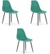 Krzesło skandynawskie zielone WAT 3 szt. czarne nogi do kuchni biuro 1