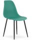 Krzesło skandynawskie zielone WAT czarne nogi do kuchni biuro loft 1