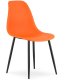 Krzesło skandynawskie pomarańczowe WAT czarne nogi do kuchni biuro 1