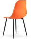 Krzesło skandynawskie pomarańczowe WAT czarne nogi do kuchni biuro 4