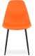 Krzesło skandynawskie pomarańczowe WAT czarne nogi do kuchni biuro 6
