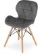 Krzesło tapicerowane skandynawskie szare LAGO 3 szt.  loft nowoczesne 7