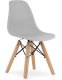Krzesło szare skandynawskie ZUBI dla dzieci 4 szt. loft do pokoju 2