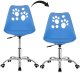 Fotel dziecięcy do biurka, obrotowe krzesło na kółkach regulowane dla dzieci do nauki, niebieskie UNIWERSALNY 12