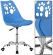 Fotel dziecięcy do biurka, obrotowe krzesło na kółkach regulowane dla dzieci do nauki, niebieskie UNIWERSALNY 13