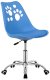 Fotel dziecięcy do biurka, obrotowe krzesło na kółkach regulowane dla dzieci do nauki, niebieskie UNIWERSALNY 16