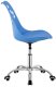 Fotel dziecięcy do biurka, obrotowe krzesło na kółkach regulowane dla dzieci do nauki, niebieskie UNIWERSALNY 17