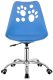 Fotel dziecięcy do biurka, obrotowe krzesło na kółkach regulowane dla dzieci do nauki, niebieskie UNIWERSALNY 10