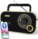 77-542# Radio przenośne analogowe am/fm blow ra12 czarno-złote 1
