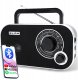 77-543# Radio przenośne analogowe am/fm blow ra12 czarno-białe 1