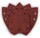 Papiery ścierne na rzep, żelazko 100 x 147 mm, P80, 5 szt., z 9 otworami do 04-623 1