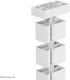 NEOMOUNTS Cable Spine Organizer for sit/stand desk frames magnet mounted white 8