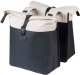 Basil Sakwa podwójna na bagażnik BASIL CLOVE DOUBLE PANNIER BAG 28-35L, Universal Bridge System, off-white/black 1