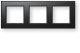 Homematic IP Glasrahmen   3-fach, schwarz 1