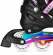 NH10905 4w1 ŁYŻWOROLKI LED RÓŻOWE Z WYM. PŁOZĄ HOKEJOWĄ RAINBOW ROZM. S(31-34) NILS EXTREME 8