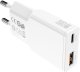Ładowarka 4smarts Ładowarka sieciowa PDPlug Slim Duos 20W GaN USB-C+USB-A + kabel USB-C 1.5m biały 3