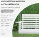 Drewniana huśtawka ogrodowa wisząca na taras werandę biała 170 cm 4