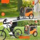Przyczepka rowerowa dla psa do przewozu transporter do 30 kg pomarańczowy 12