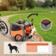 Przyczepka rowerowa dla psa do przewozu transporter do 30 kg pomarańczowy 10