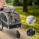 Przyczepka rowerowa dla psa do przewozu transporter do 40 kg szary 11