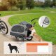 Przyczepka rowerowa dla psa do przewozu transporter do 40 kg szary 12