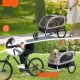 Przyczepka rowerowa dla psa do przewozu transporter do 40 kg szary 10
