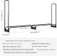 Vevor Stojak na drewno opałowe kominkowe duży kosz metalowy +plandeka 259x36cm 4