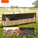 Vevor Stojak na drewno opałowe kominkowe duży kosz metalowy +plandeka 259x36cm 9