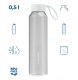 Szklana butelka Wessper B1 Borosilicate 500ml Transparent  (WES260-500-TR-NEW) 9