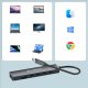 HUB USB Wozinsky 6w1 Hub rozdzielacz USB-A USB-C DisplayPort HDMI - szary 6w1 Hub rozdzielacz USB-A USB-C DisplayPort HDMI - szary 6