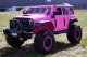Super-Toys OLBRZYMI JEEP NA AKUMULATOR SPEED, SUPER RÓŻ, MIĘKKIE KOŁA, SIEDZENIE, APLIKACJA/DLS-X15A 13