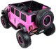 Super-Toys OLBRZYMI JEEP NA AKUMULATOR SPEED, SUPER RÓŻ, MIĘKKIE KOŁA, SIEDZENIE, APLIKACJA/DLS-X15A 27