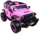 Super-Toys OLBRZYMI JEEP NA AKUMULATOR SPEED, SUPER RÓŻ, MIĘKKIE KOŁA, SIEDZENIE, APLIKACJA/DLS-X15A 6