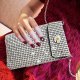 Torba na telefon typu Crossbody świecące dżety zaszetka na ramię SREBRNA 1