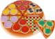 TG50033 DREWNIANA PIZZA DO KROJENIA UKŁADANKA NA RZEP RZEPY AKCESORIA NÓŻ 2