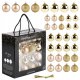 Glass Christmas tree toy set XMAS BALLS, gold color, 34 pcs. 3