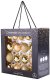 Glass Christmas tree toy set XMAS BALLS, gold color, 34 pcs. 4