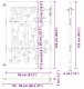 vidaXL Bramka ogrodowa 85x75 cm Stal Corten z wzorem bambusa Brama ogrodowa Lumarko 10