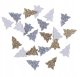 Drewniane brokatowe choinki 1,5x2cm 21szt 2