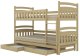 Łóżko piętrowe JULITA 200x80 sosna lakierowana drewniane trzyosobowe z szufladami KOCOT KIDS 2