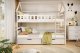 Łóżko piętrowe domek FELIKS 160x80 białe drewniane trzyosobowe z szufladami KOCOT KIDS 8