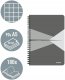 Ko�onotatnik Office PP A5 kratka szary 2