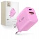 Ładowarka sieciowa Tech-Protect NCA30 USB-A, USB-C Network Charger PD 30W / QC3.0 Baby Pink 1
