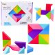 Klocki Magnetyczne Tangram Kolorowa Układanka Naklejki 9 el. 1