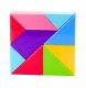 Klocki Magnetyczne Tangram Kolorowa Układanka Naklejki 9 el. 2