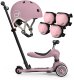 Zestaw: Scoot and Ride HK1 Push and Go 2w1 jeździk i hulajnoga dla dzieci 1-5 lat, kolor: Wildberry + kask rozm. XXS-S + ochraniacze ROSE XXS 1