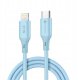 Kabel USB ForCell USB-C - Lightning 1 m Niebieski 1
